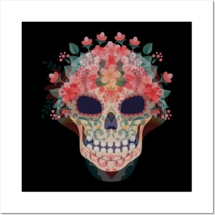 Day of the Dead (Día de Muertos) Sugar Skull T-Shirt Posters and Art